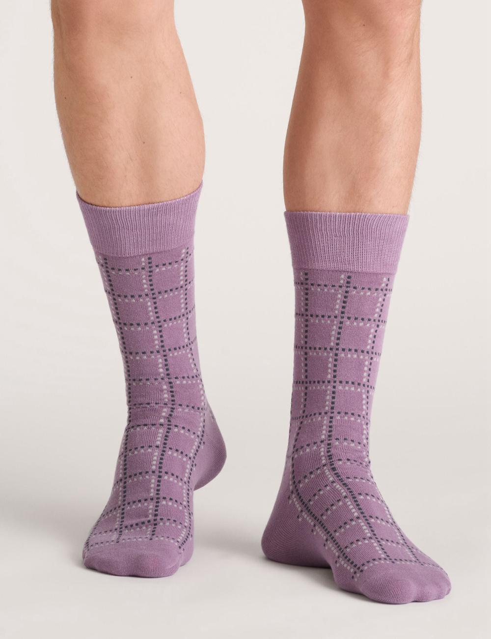 Ted Baker 3 Pack Geometric Check Crew Sokken Heren Groen | Belgium  692517-GOS