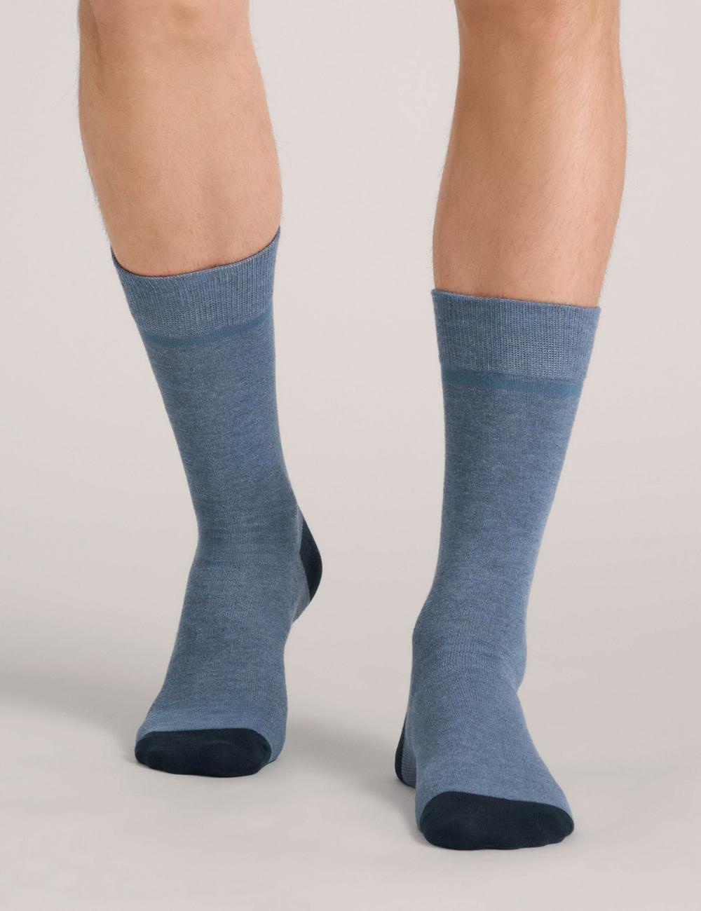 Ted Baker 6 Pack Cotton Rich Mixed Crew Sokken Heren Blauw | Belgium  170462-SHJ