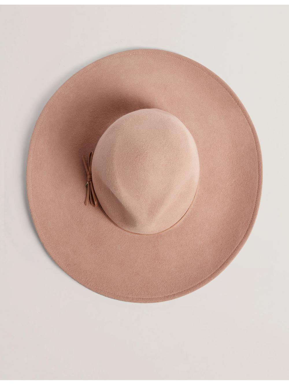 Ted Baker ABBIIIO - Bow Detail Pure Wool Hoeden Dames Tan | Belgium  314590-TOY