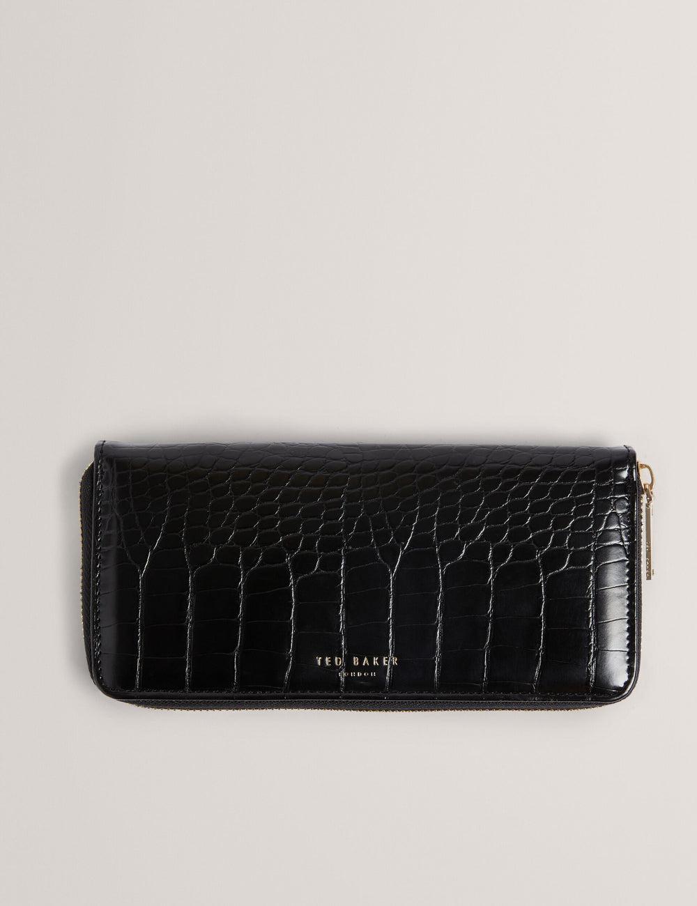 Ted Baker ABBYYI - Croc Effect Slim Travel Jewellery Case Toilettas Dames Zwart | Belgium  391562-YWP