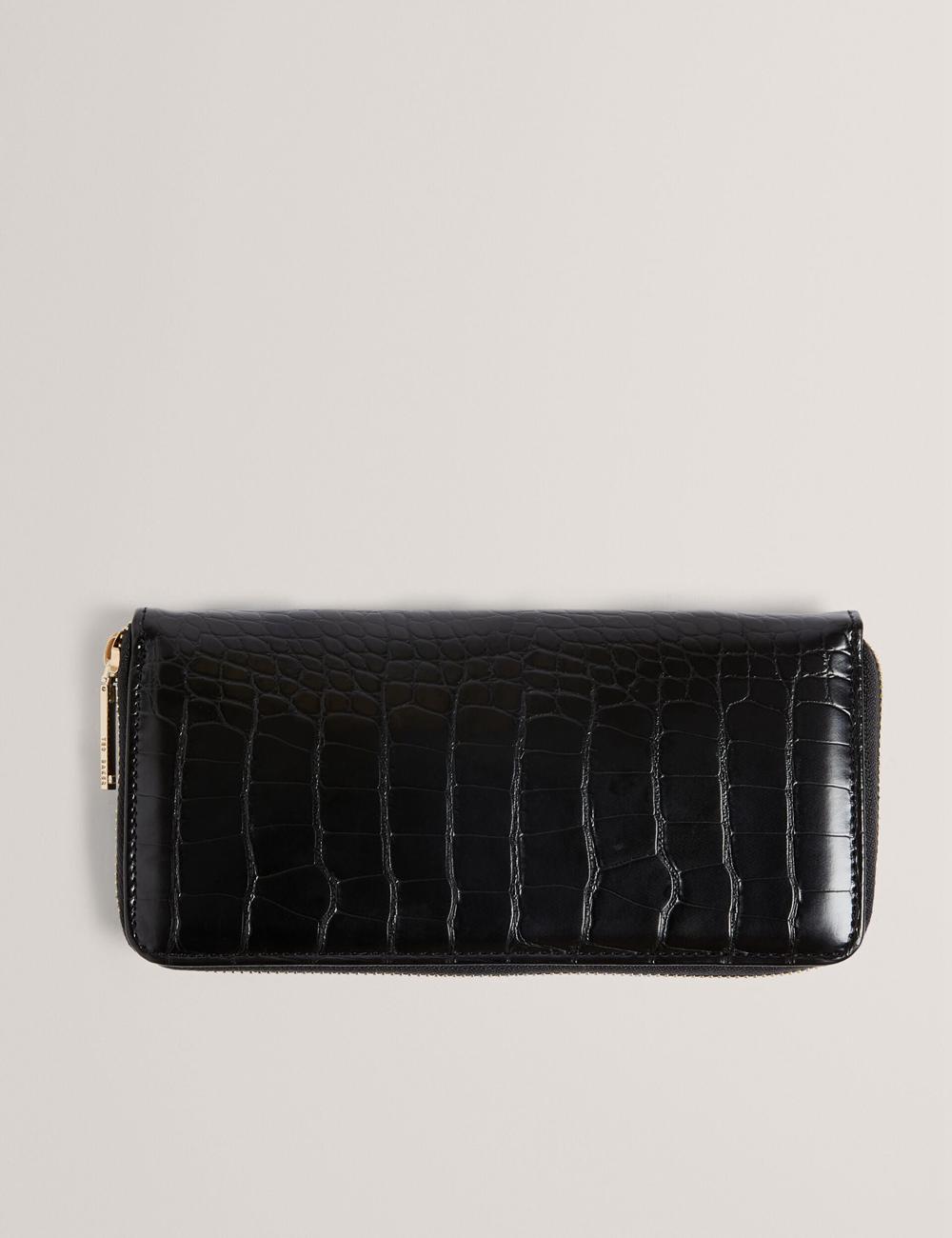 Ted Baker ABBYYI - Croc Effect Slim Travel Jewellery Case Toilettas Dames Zwart | Belgium  391562-YWP