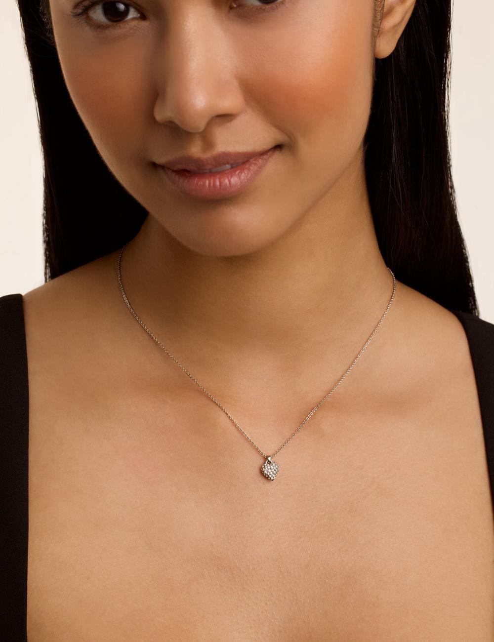 Ted Baker ADORINA - Mini Crystal Heart Pendant Kettingen Dames Zilver | Belgium  782064-UGD