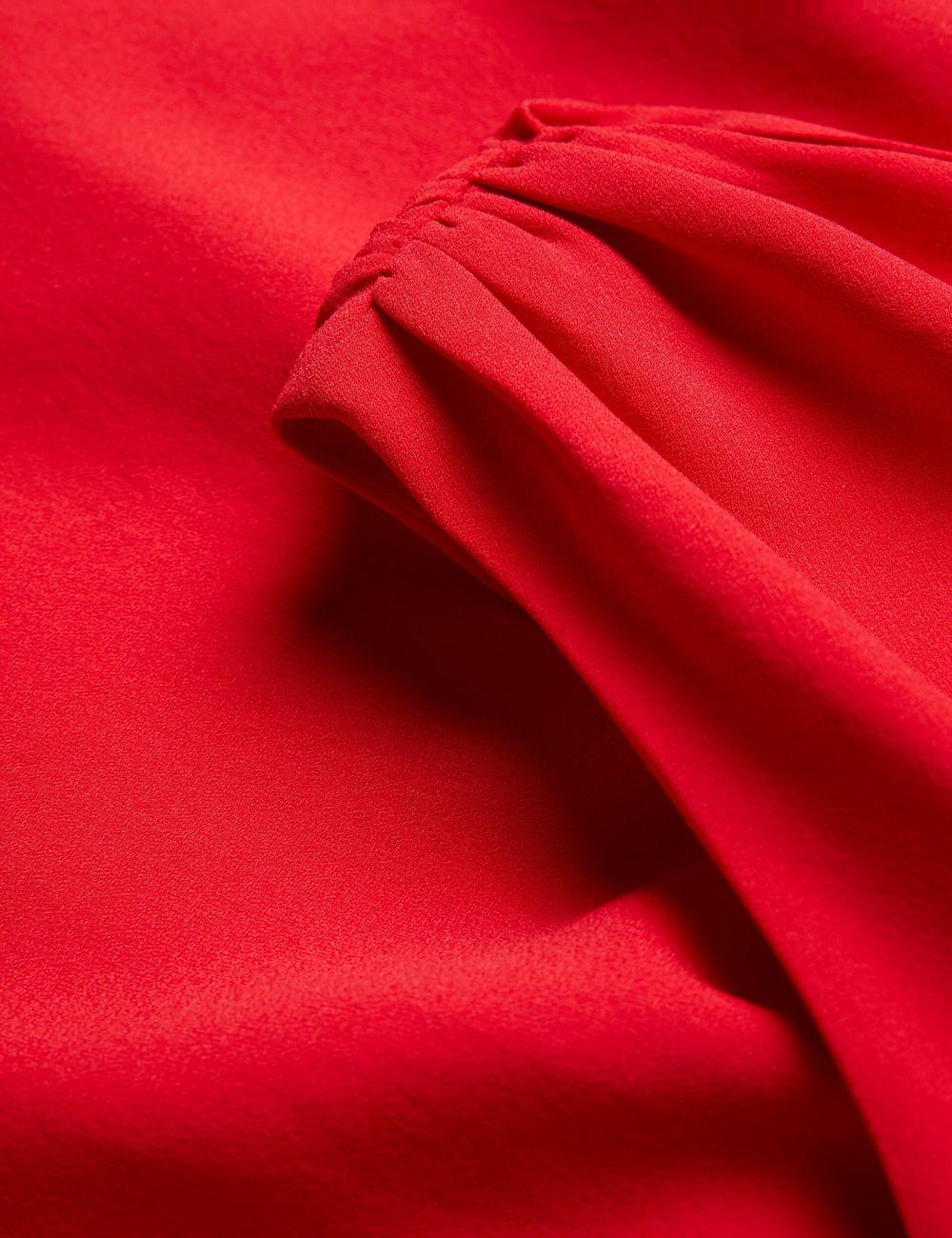 Ted Baker AISLI - One Shoulder Woven Maxi Jurk Dames Rood | Belgium  658102-IUF