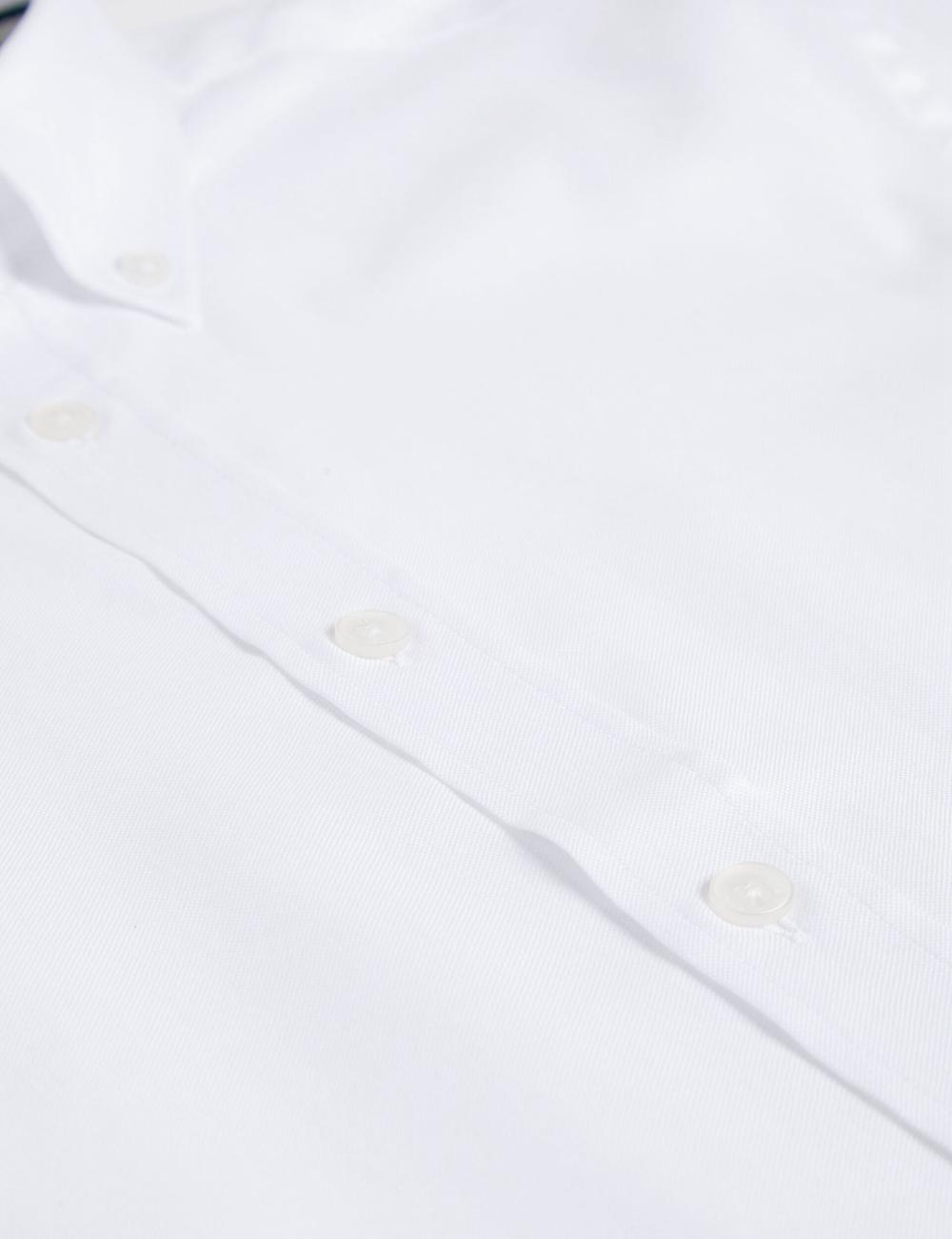 Ted Baker ALDGTE - Short Sleeve Cotton Oxford Overhemd Heren Wit | Belgium  530246-TEA