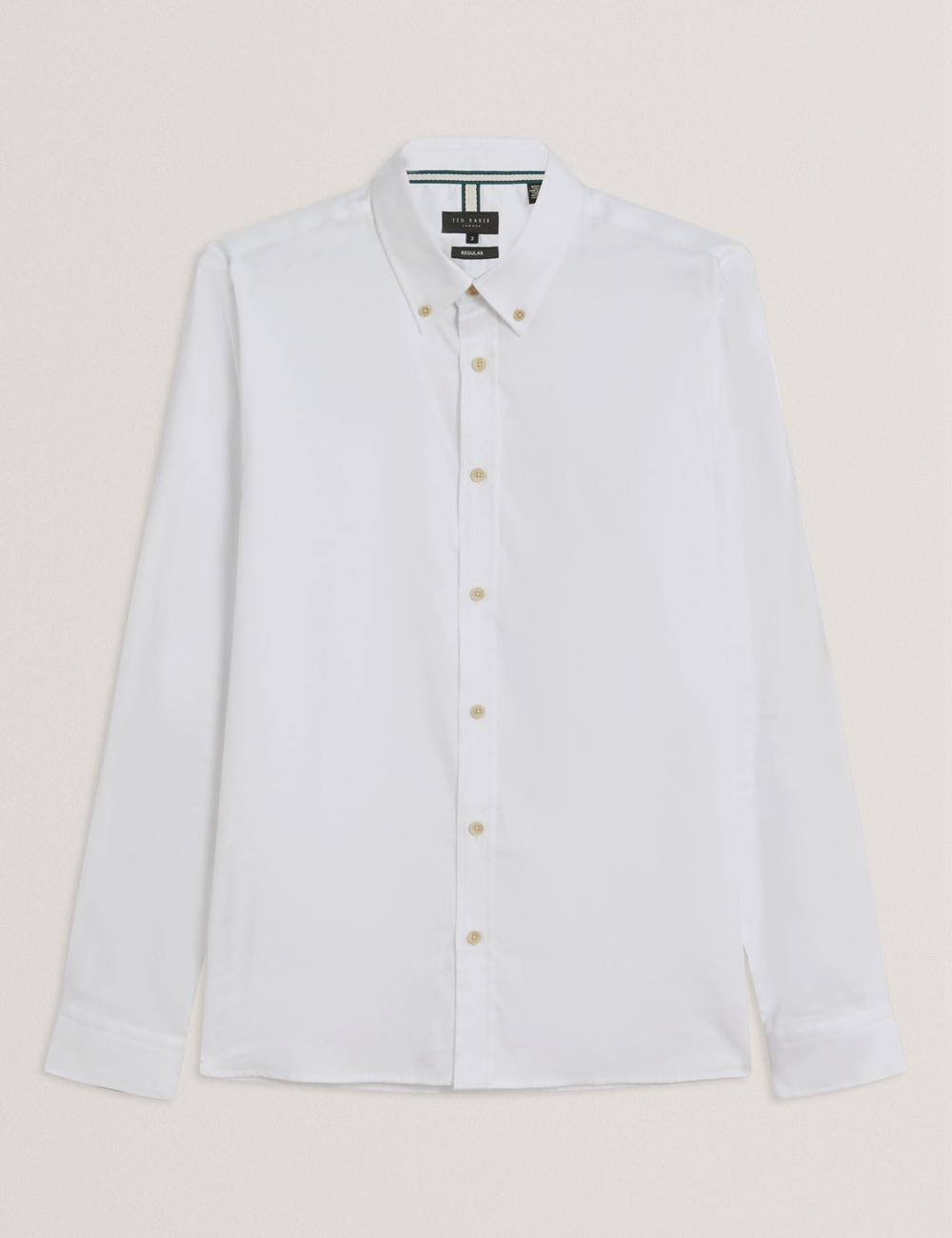Ted Baker ALLARDO - Regular Fit Cotton Oxford Overhemd Heren Wit | Belgium  591682-TZF