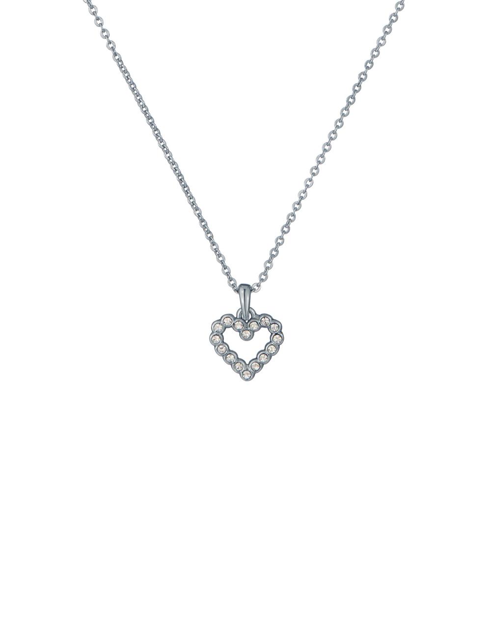 Ted Baker AMORE - Crystal Open Heart Pendant Kettingen Dames Zilver | Belgium  291438-WJY