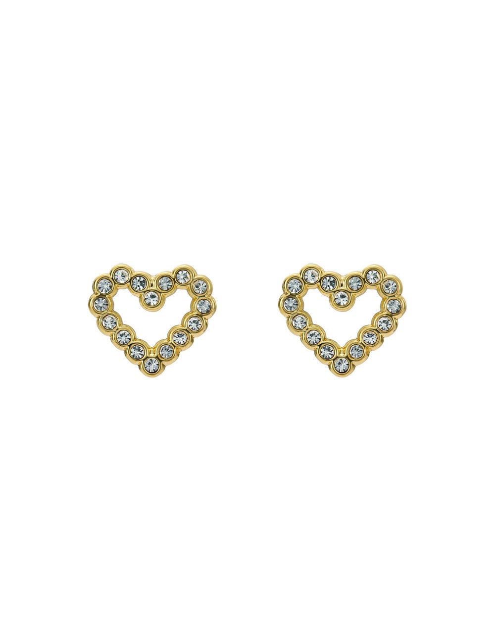 Ted Baker AMORINA -Crystal Open Heart Stud Oorbellen Dames Goud | Belgium  432781-JGX