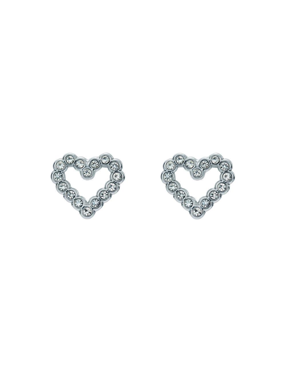 Ted Baker AMORINA - Crystal Open Heart Stud Oorbellen Dames Zilver | Belgium  406123-NIX