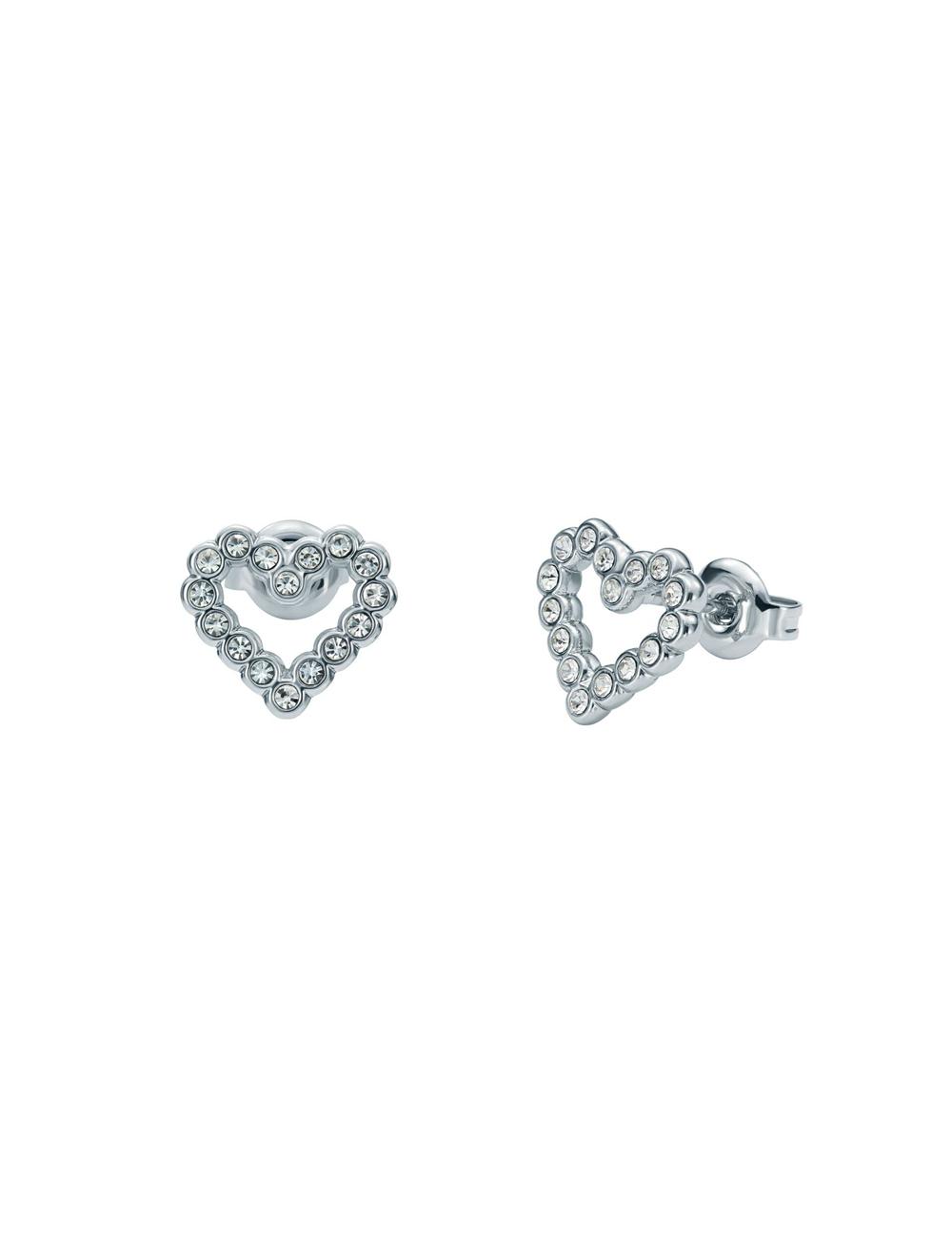 Ted Baker AMORINA - Crystal Open Heart Stud Oorbellen Dames Zilver | Belgium  406123-NIX