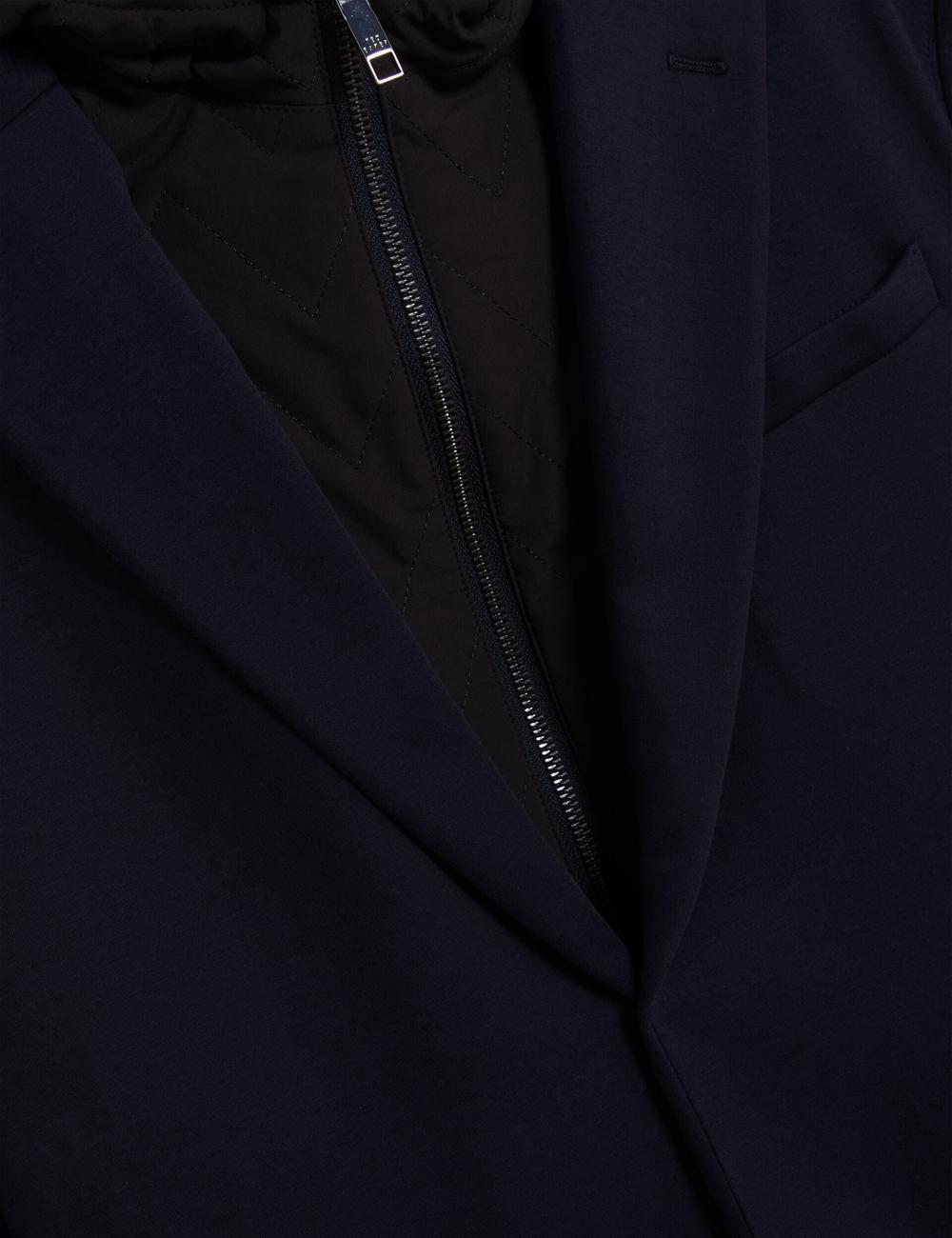 Ted Baker ASHB - Jersey Blazer With Zip-Up Hooded Liner Blazer Heren Donkerblauw | Belgium  846320-HMQ