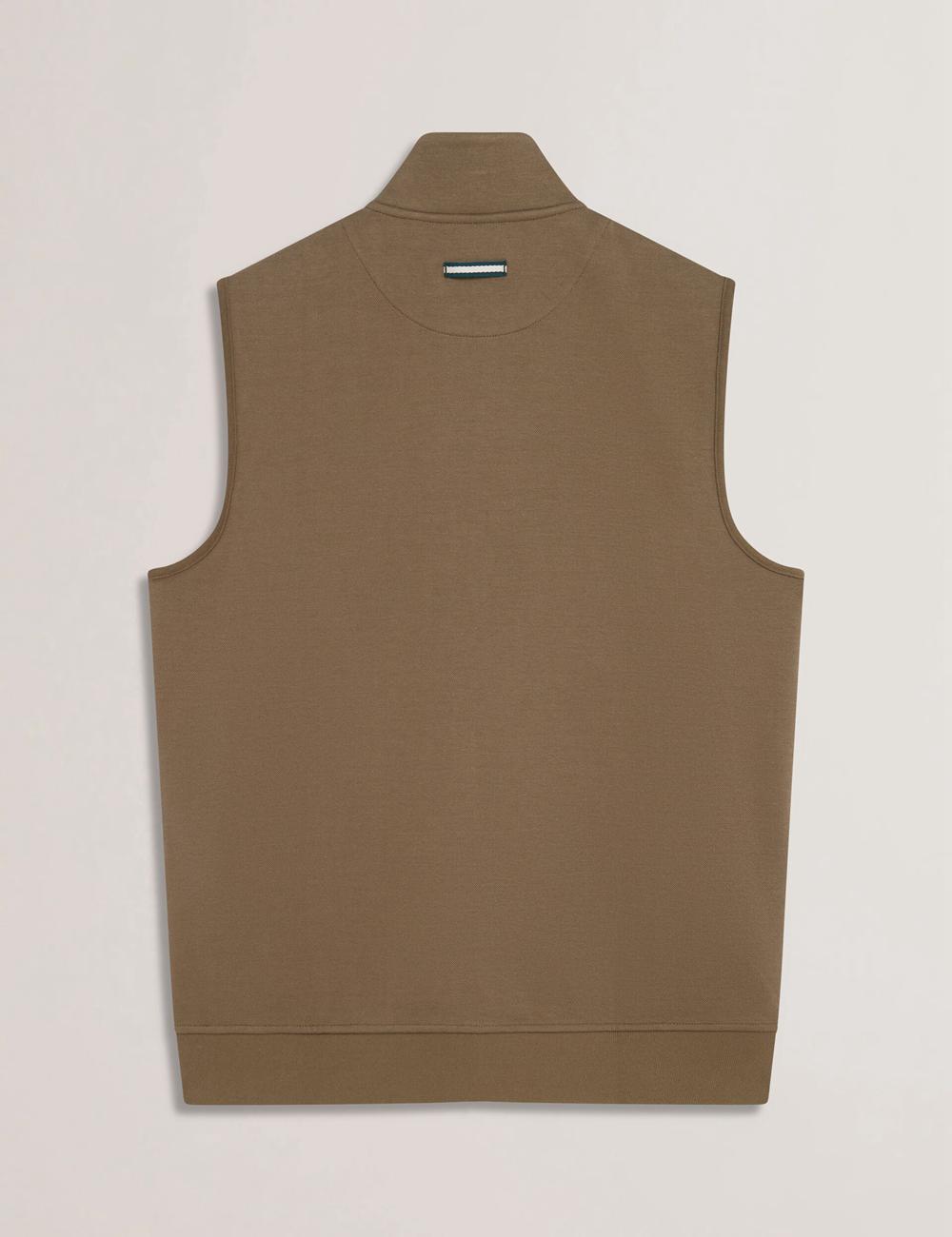 Ted Baker ATHO - Quilted Funnel Neck Zip-Up Gillets Heren Olijfgroen | Belgium  241860-DMF