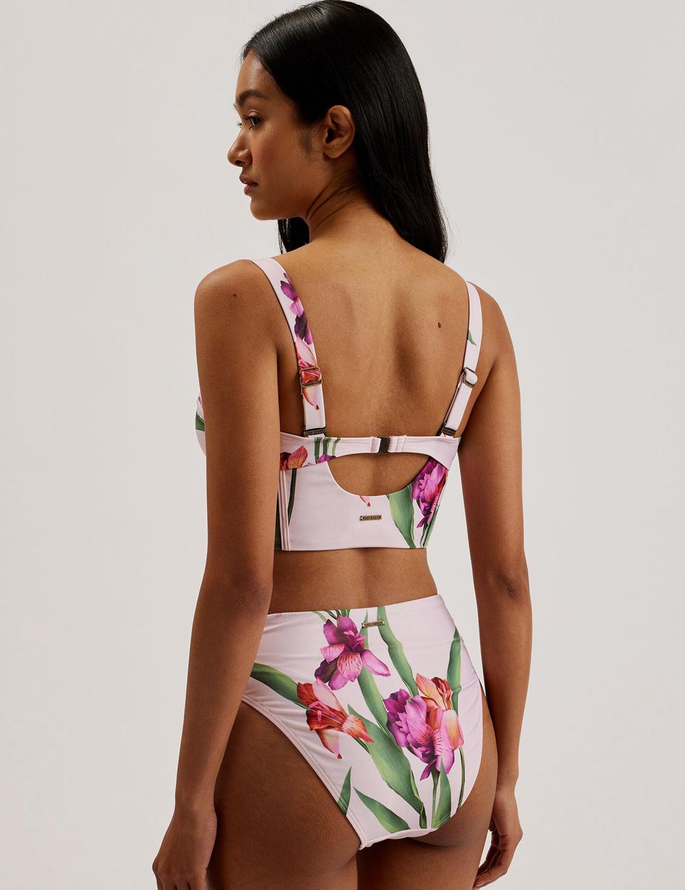 Ted Baker AVELEA - Floral Print High Waisted Bikini Dames Roze | Belgium  384651-HQF