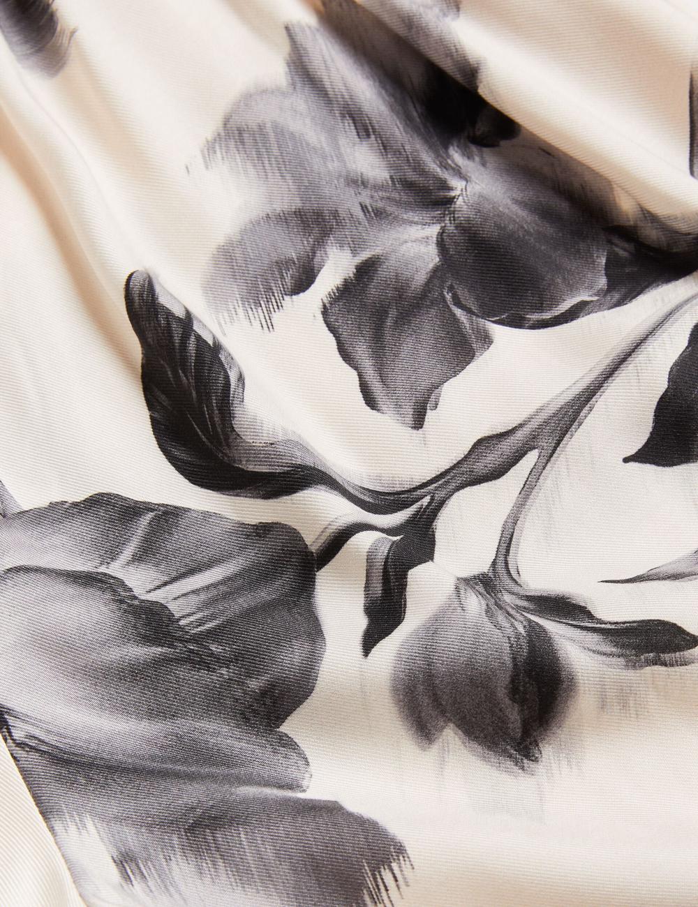 Ted Baker AWYNA - Floral Print Pull-On Wide Leg Broek Dames Zwart | Belgium  908321-XJI