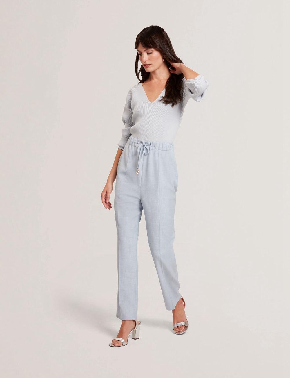 Ted Baker BALLIA - Elasticated Waist Tailored Tapered Broek Dames Blauw | Belgium  346598-JHP