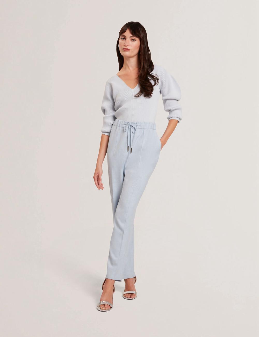 Ted Baker BALLIA - Elasticated Waist Tailored Tapered Broek Dames Blauw | Belgium  346598-JHP
