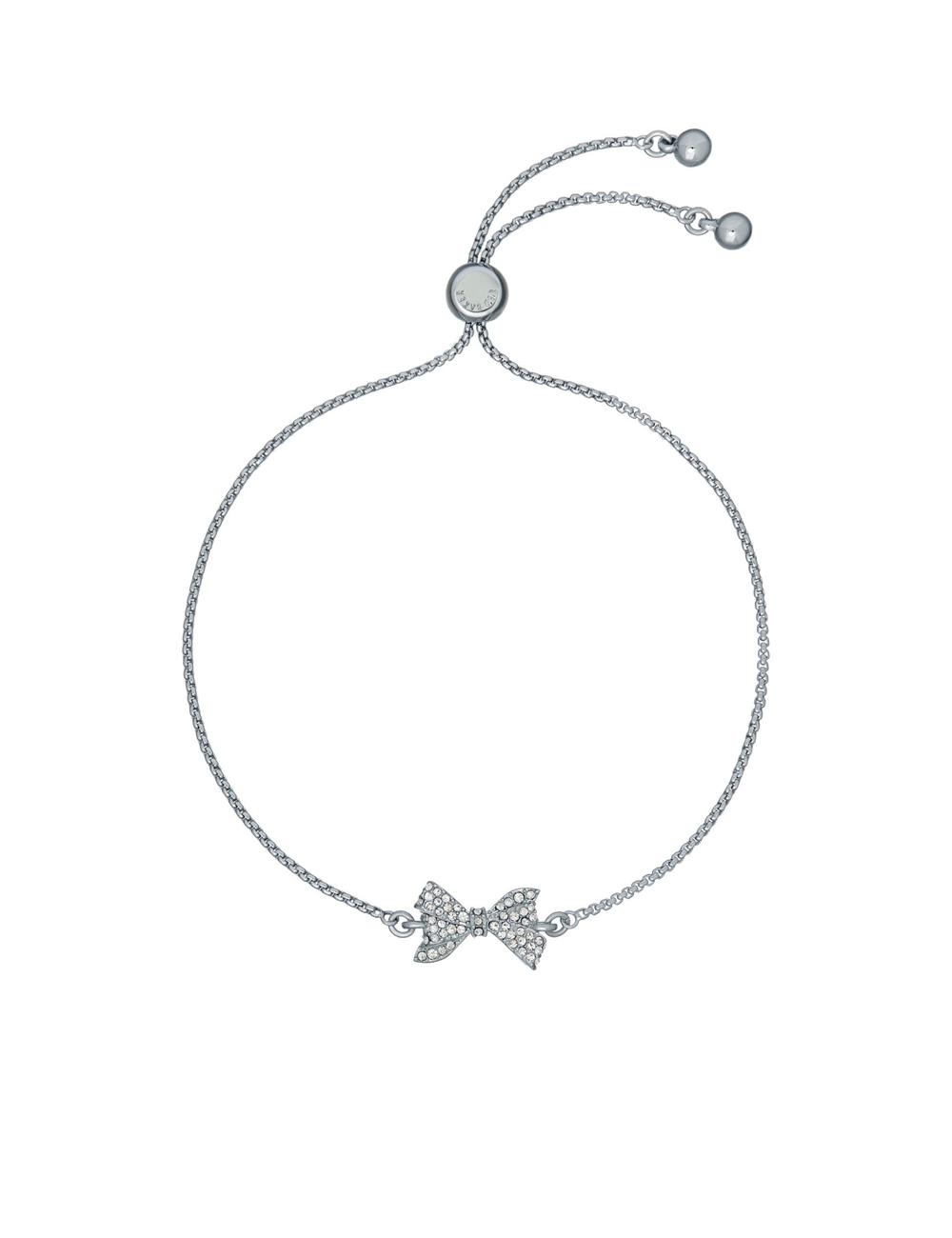 Ted Baker BARSET - Crystal Bow Adjustable Armbanden Dames Zilver | Belgium  592374-PXL