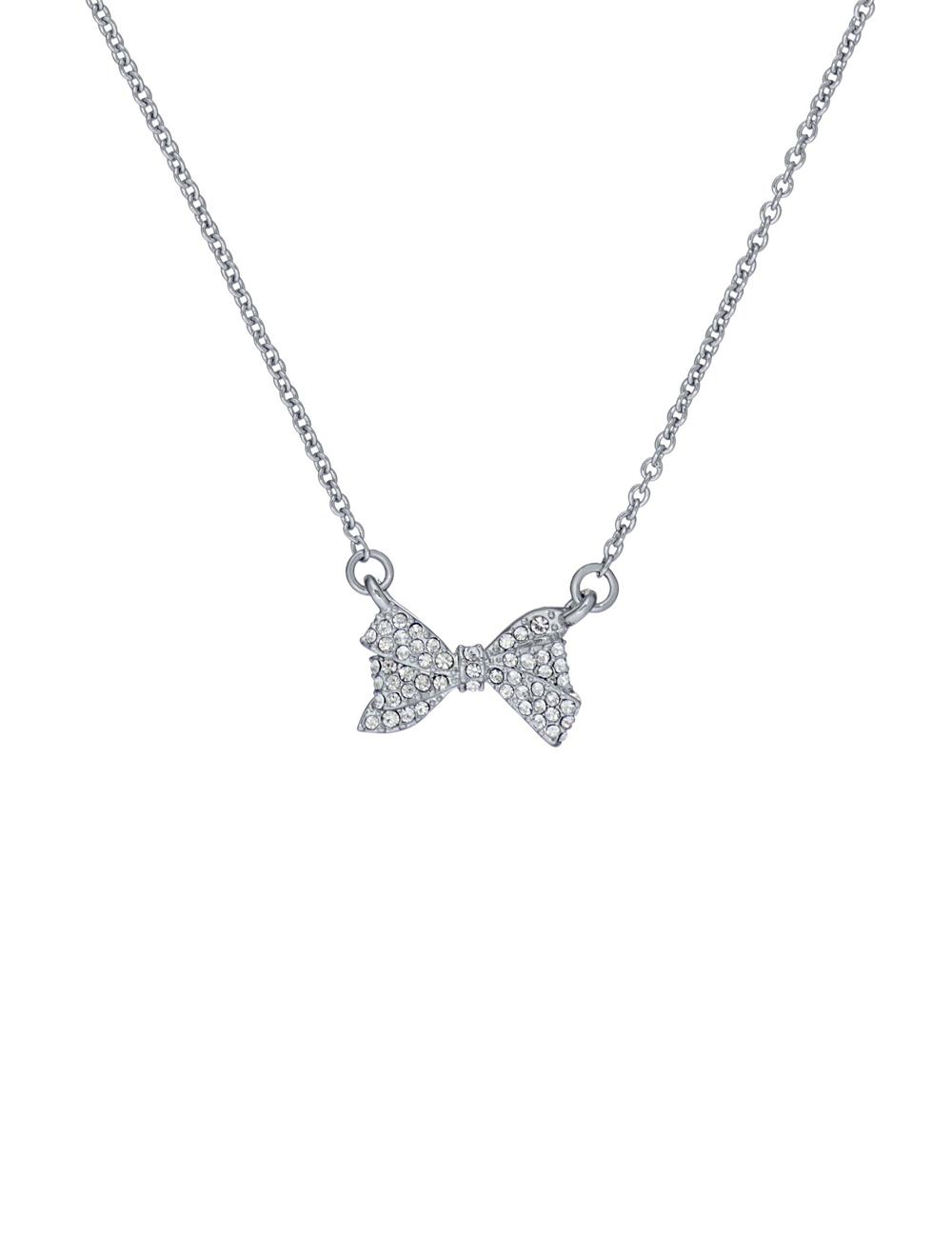 Ted Baker BARSIE - Crystal Bow Pendant Kettingen Dames Zilver | Belgium  796482-WLP