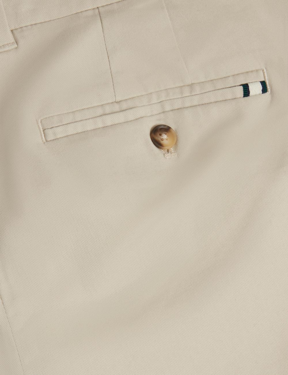 Ted Baker BATFORD - Slim Fit Cotton Blend Chinos Broek Heren Tan | Belgium  053168-ISQ