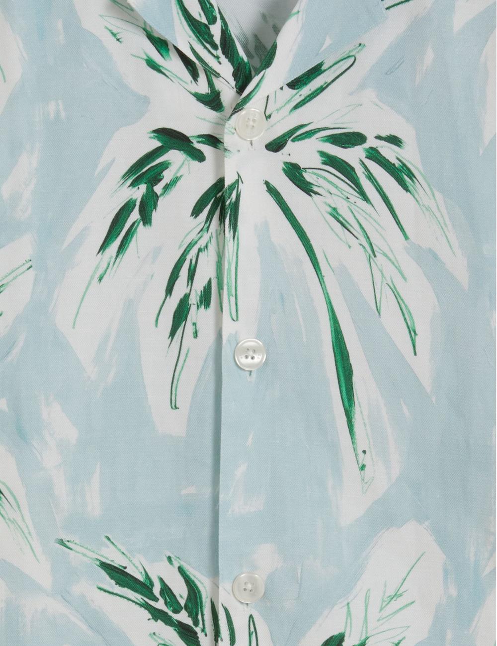 Ted Baker BOCHE - Short Sleeve Regular Tropical Palm Tree Overhemd Heren Groen | Belgium  134579-HDX