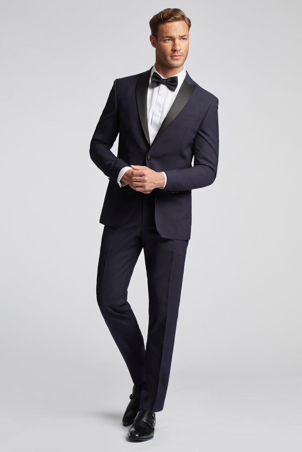 Ted Baker BREENTS - Slim Fit Navy Tuxedo Broek Heren Donkerblauw | Belgium  437165-MIR