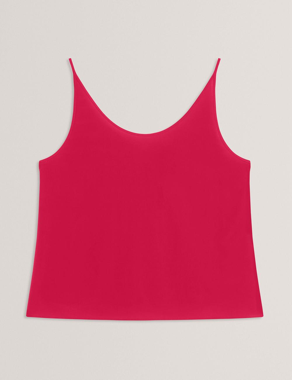 Ted Baker CADASA - Pure Silk Scoop Neck Cami Topjes Dames Fuchsie | Belgium  869174-ZDG