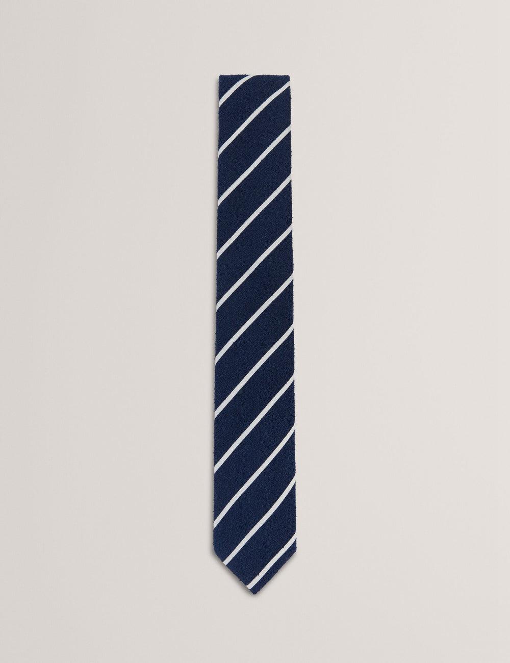 Ted Baker CAMPSEA - Boucle Texture Solid Stripe Stropdassen Heren Donkerblauw | Belgium  796130-SOH