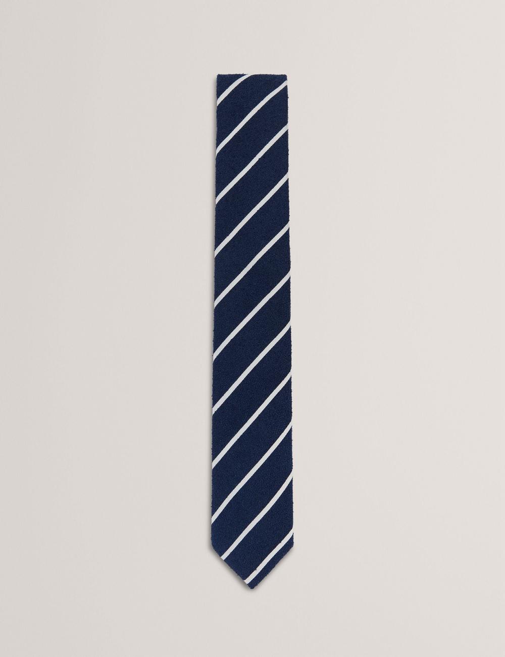 Ted Baker CAMPSEA - Boucle Texture Solid Stripe Stropdassen Heren Donkerblauw | Belgium  796130-SOH