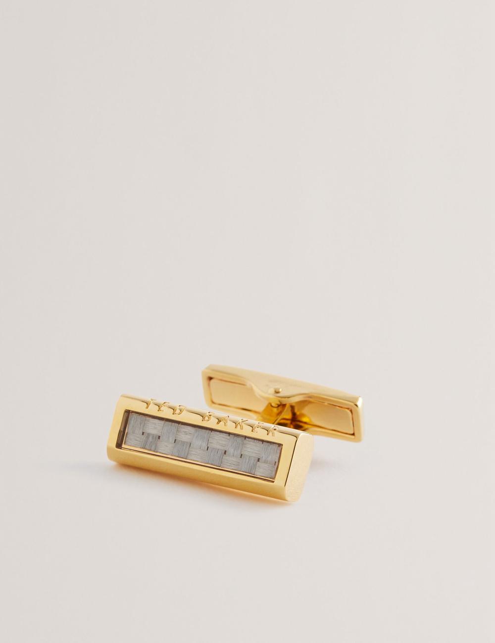 Ted Baker CARBIE - Carbon Fibre Bar Metal Manchetknopen Heren Goud | Belgium  951706-XDW