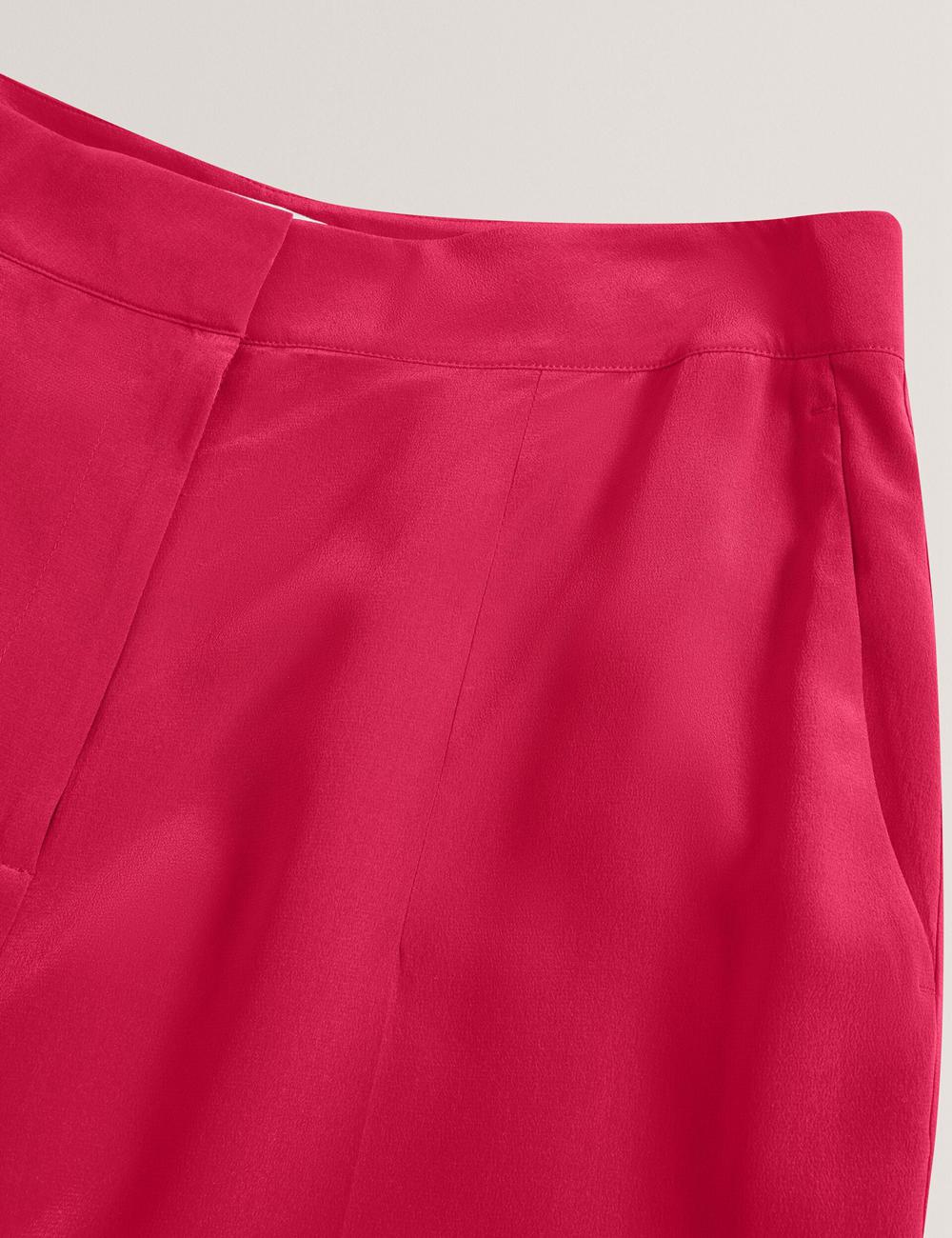 Ted Baker CARLOET - Silk Wide Leg Tailored Broek Dames Fuchsie | Belgium  790654-BMQ