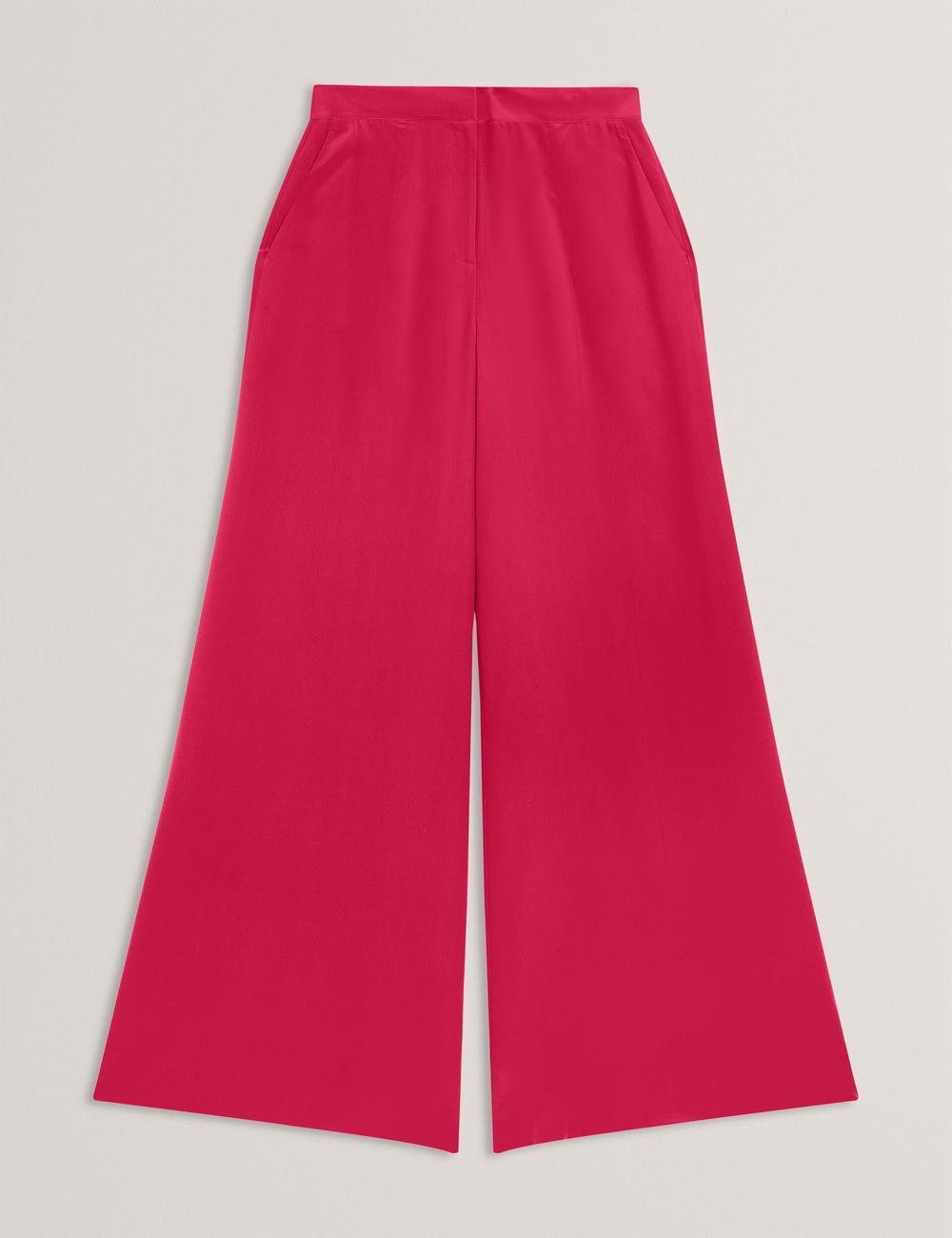 Ted Baker CARLOET - Silk Wide Leg Tailored Broek Dames Fuchsie | Belgium  790654-BMQ