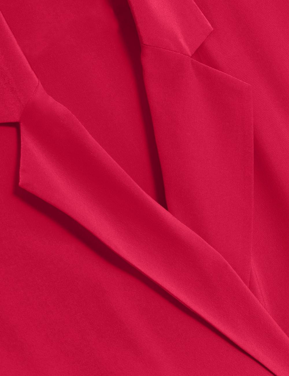 Ted Baker CARLOE - Silk Short Sleeve Blazer Dames Fuchsie | Belgium  045623-NET