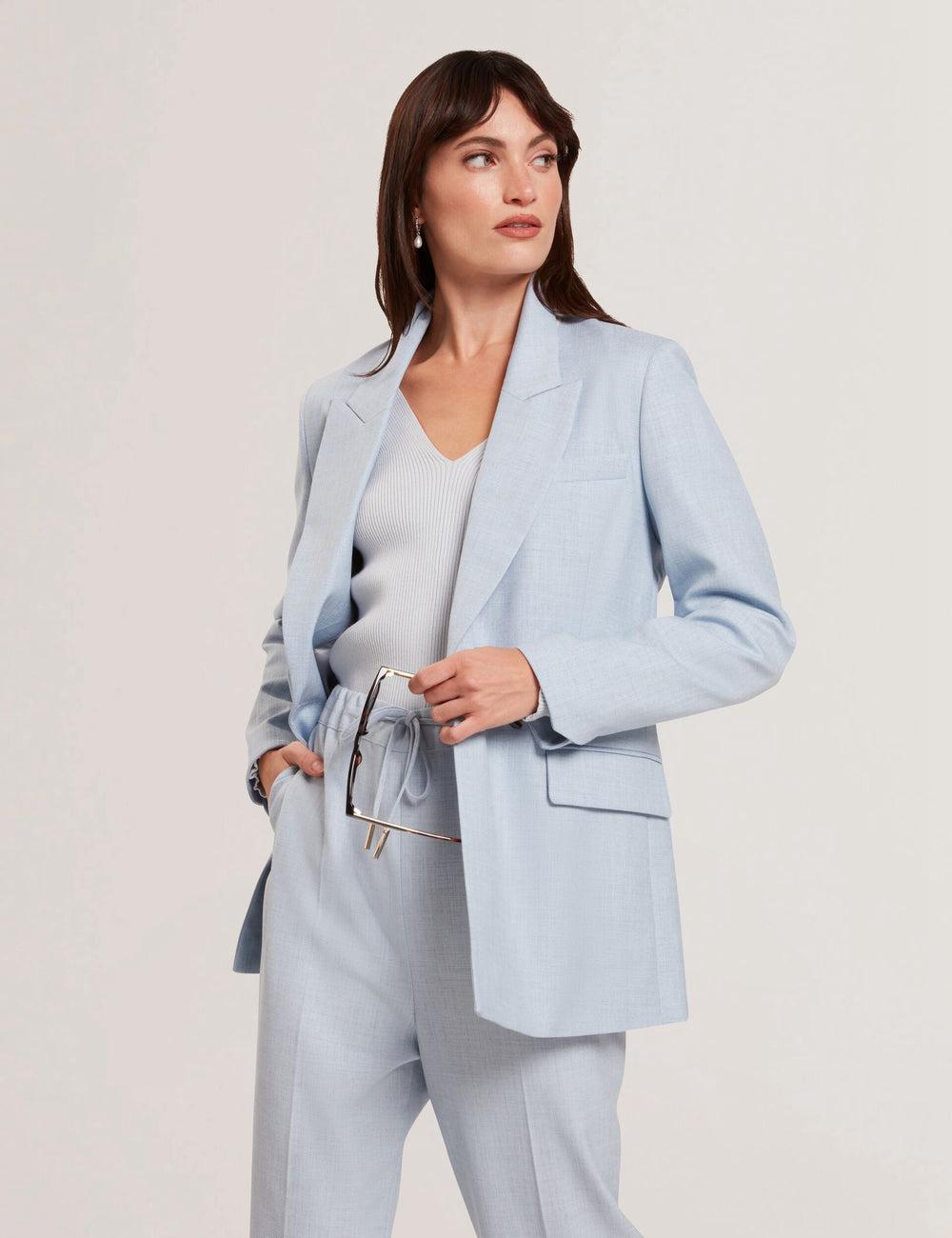 Ted Baker CARNI - Relaxed Tailored Single Breasted Blazer Dames Blauw | Belgium  765214-IXY