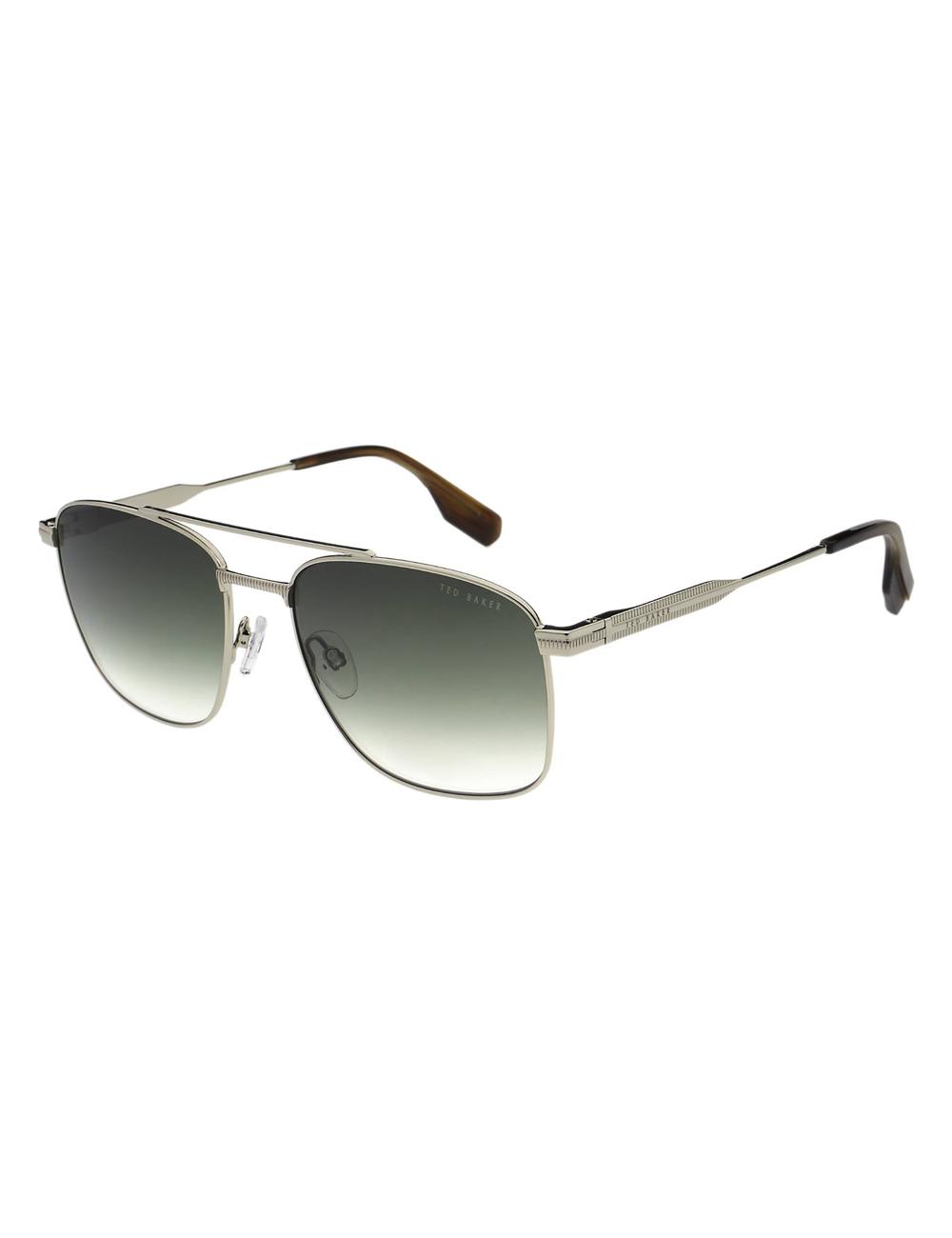Ted Baker CHASE - Metal Frame Navigator Zonnebril Heren Zilver | Belgium  051482-FGI