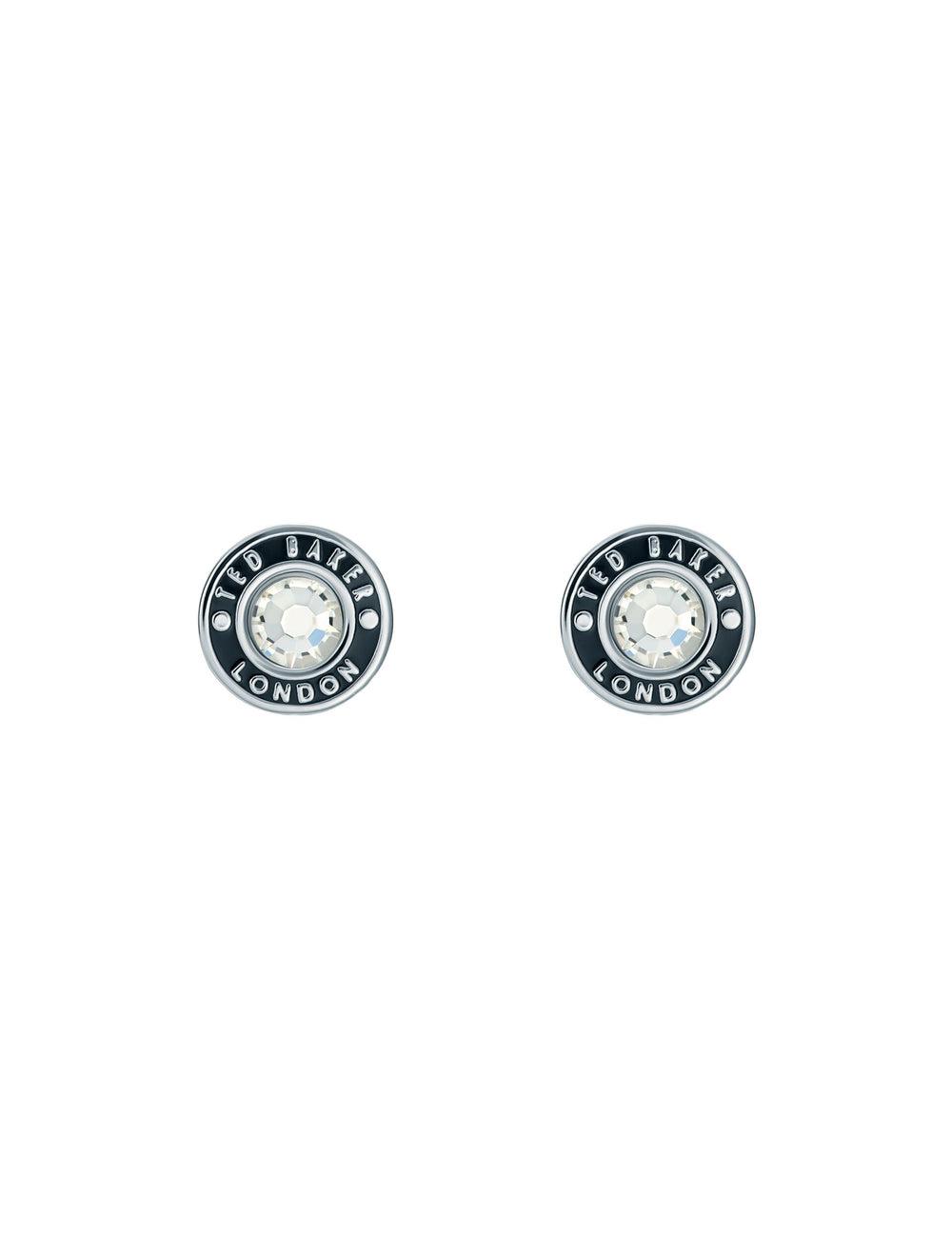 Ted Baker CHERELLE - Branded Crystal Button Stud Oorbellen Dames Zilver | Belgium  398526-IMG
