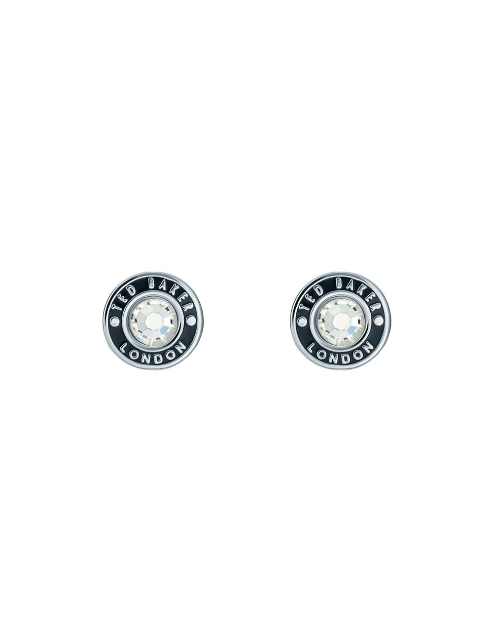 Ted Baker CHERELLE - Branded Crystal Button Stud Oorbellen Dames Zilver | Belgium  398526-IMG