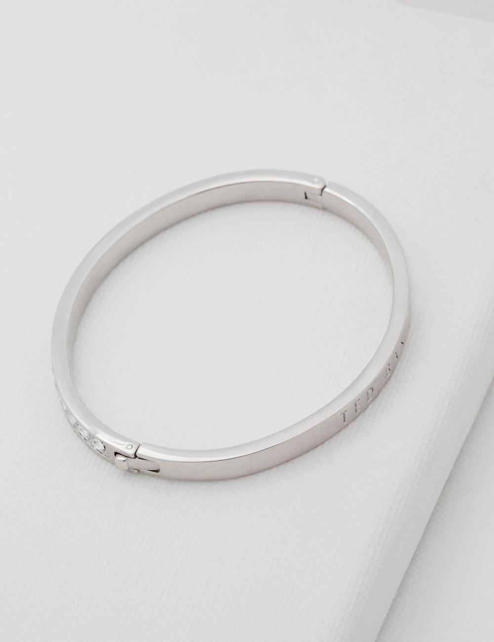 Ted Baker CLEMARA - Crystal Hinge Bangle Armbanden Dames Zilver | Belgium  239054-NAF