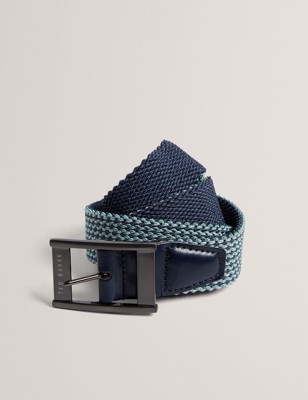 Ted Baker COLUMMM - Reversible Woven Elasticated Riemen Heren Donkerblauw | Belgium  705164-DQF