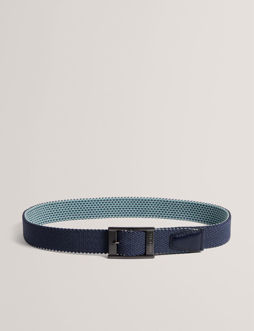 Ted Baker COLUMMM - Reversible Woven Elasticated Riemen Heren Donkerblauw | Belgium  705164-DQF