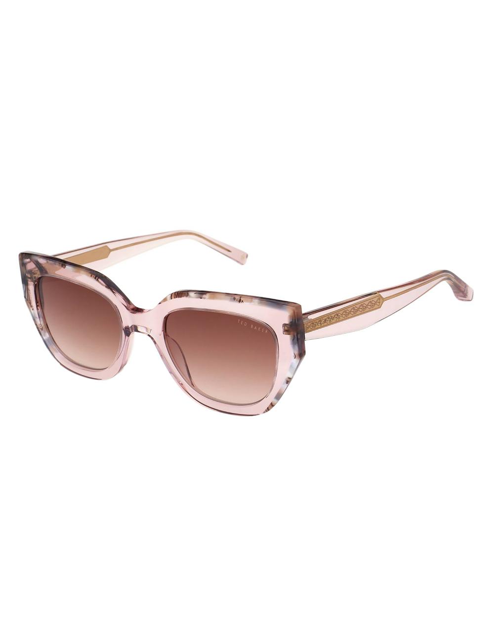 Ted Baker CORAL - Chunky Cat Eye Acetate Zonnebril Dames Roze | Belgium  812605-FKO
