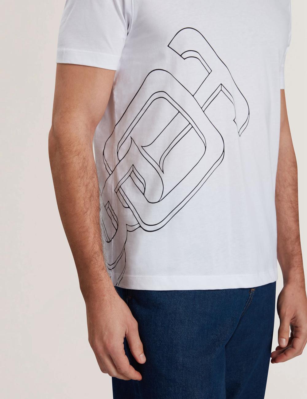 Ted Baker CRAIGEY - Logo Graphic Crew Neck Cotton T-shirts Heren Wit | Belgium  014275-JUH
