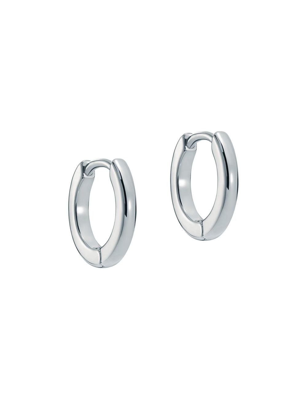 Ted Baker CRISLIE - Engraved Logo Small Hoop Oorbellen Dames Zilver | Belgium  026541-MJU