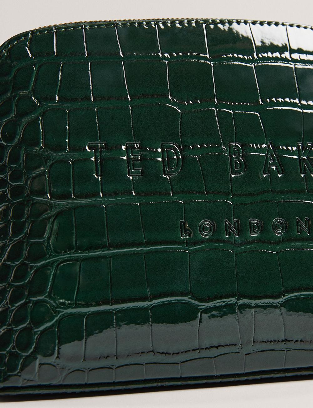 Ted Baker CROCALA - Croc Effect Faux Leather Makeup Tassen Dames Groen | Belgium  260859-NES
