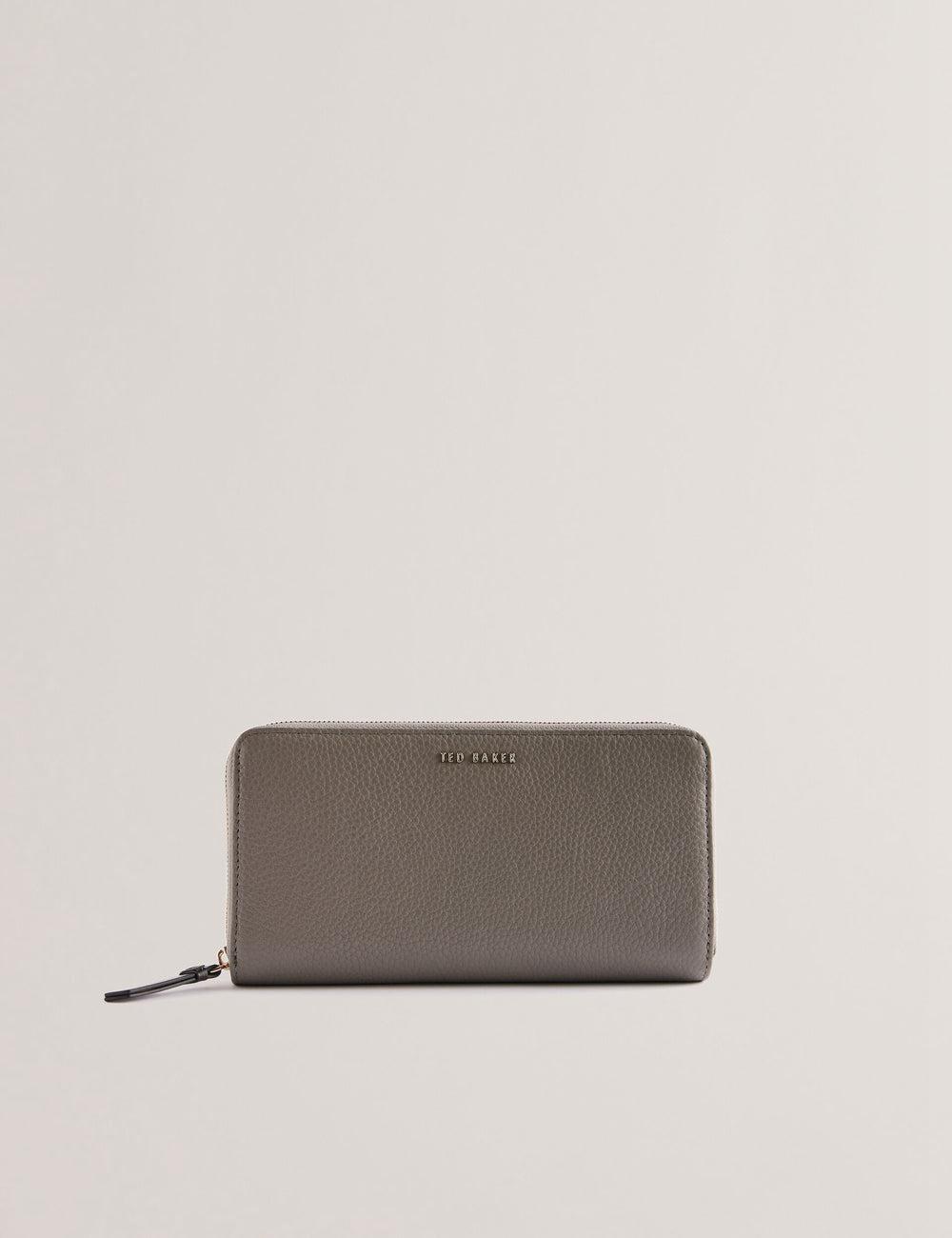 Ted Baker DALIEA - Large Textured Leather Zip Around Portefeuille Dames Grijs | Belgium  673405-QOL