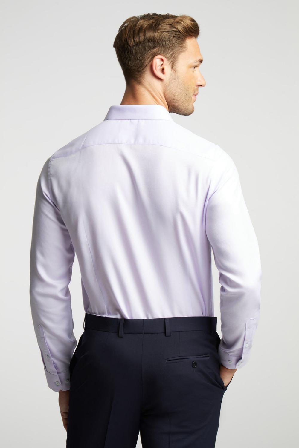 Ted Baker DALTON - Dobby Textured Cotton Slim Fit Overhemd Heren Lilac | Belgium  073841-RUV