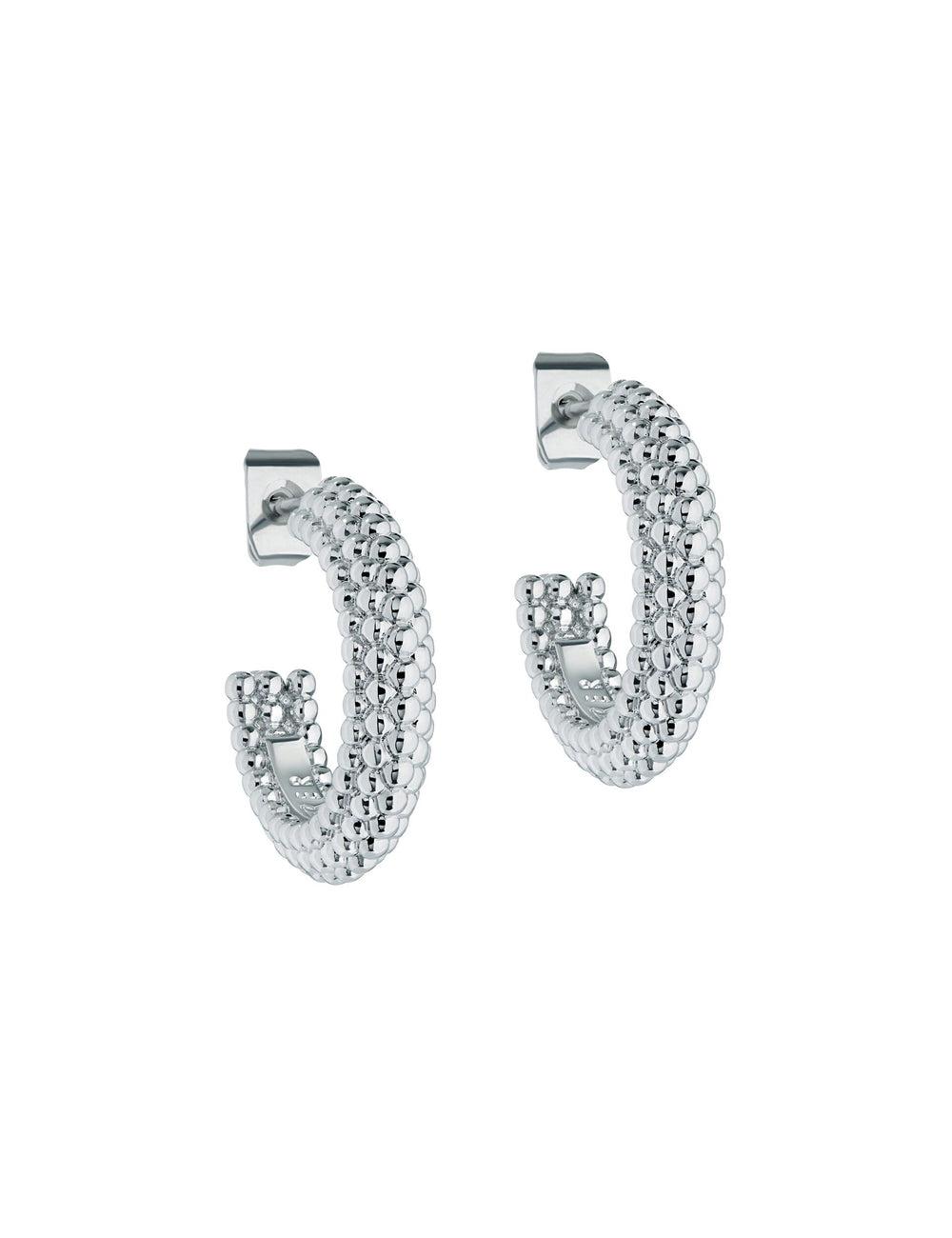Ted Baker DOTETTA - Dotted Texture Hoop Oorbellen Dames Zilver | Belgium  251803-TZX