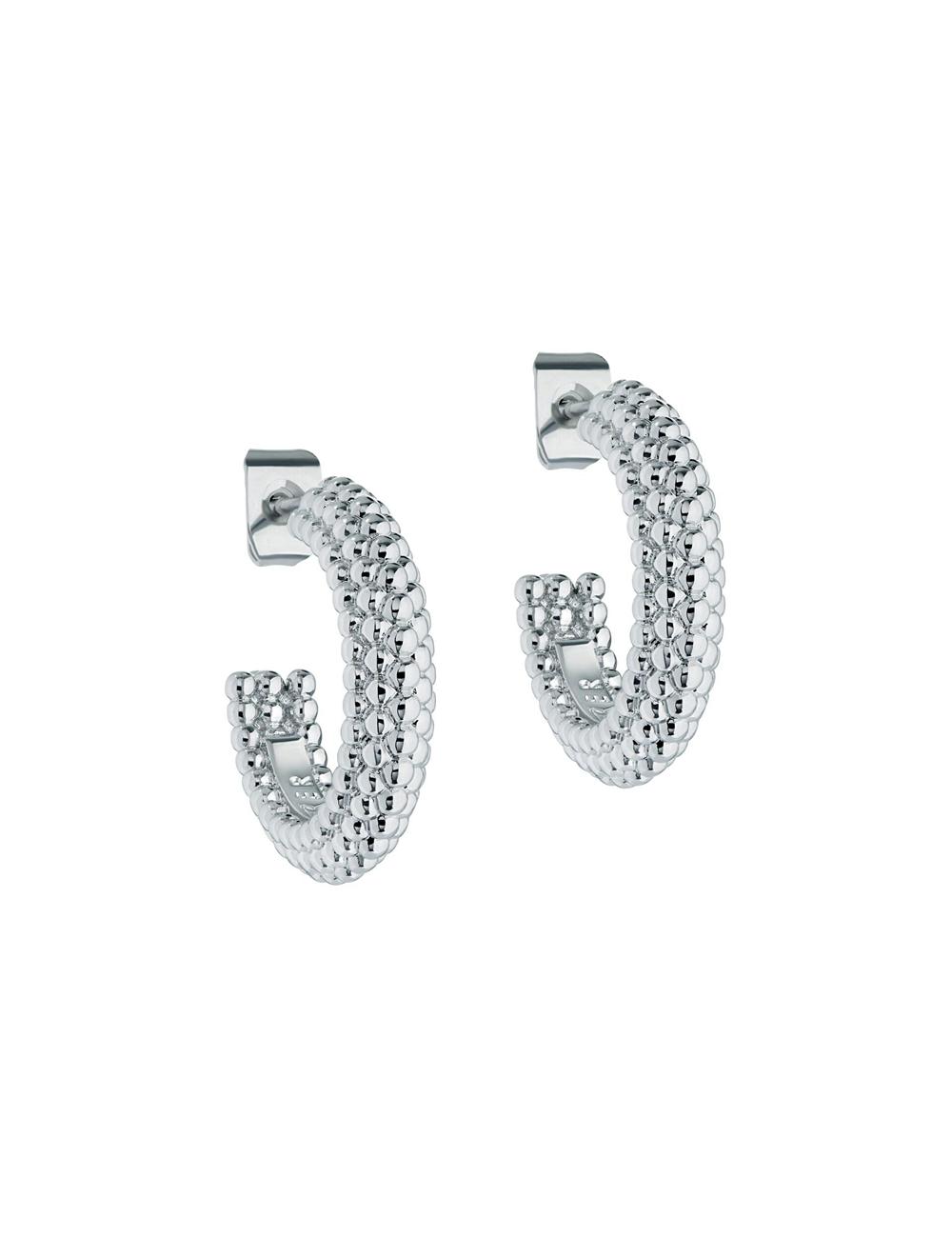 Ted Baker DOTETTA - Dotted Texture Hoop Oorbellen Dames Zilver | Belgium  251803-TZX