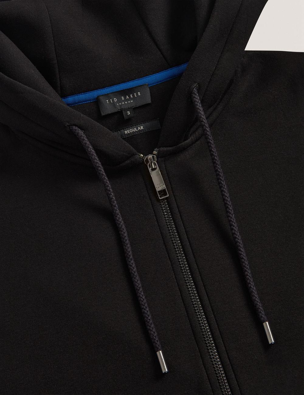 Ted Baker EPIO - Zip Through Neoprene Hoodie Heren Zwart | Belgium  472163-SNZ
