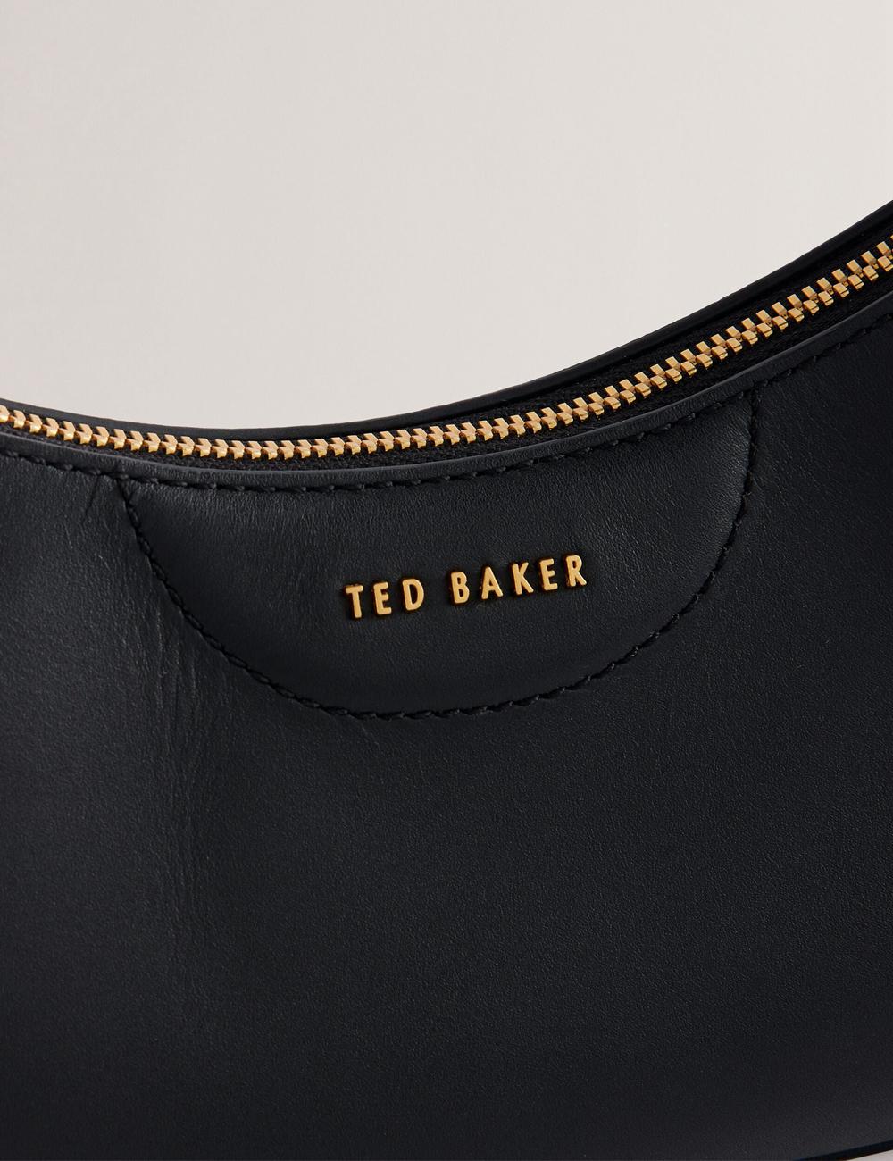 Ted Baker ESSIY - Leatheruette With Webbing Strap Schoudertassen Dames Zwart | Belgium  957321-JMF