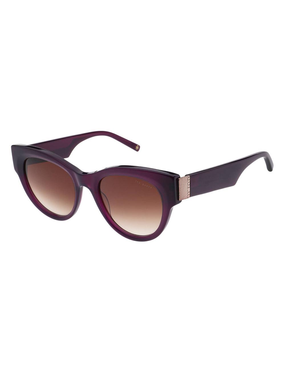 Ted Baker FARAH - Hardware Detail Cat Eye Zonnebril Dames Plum | Belgium  329071-TFD