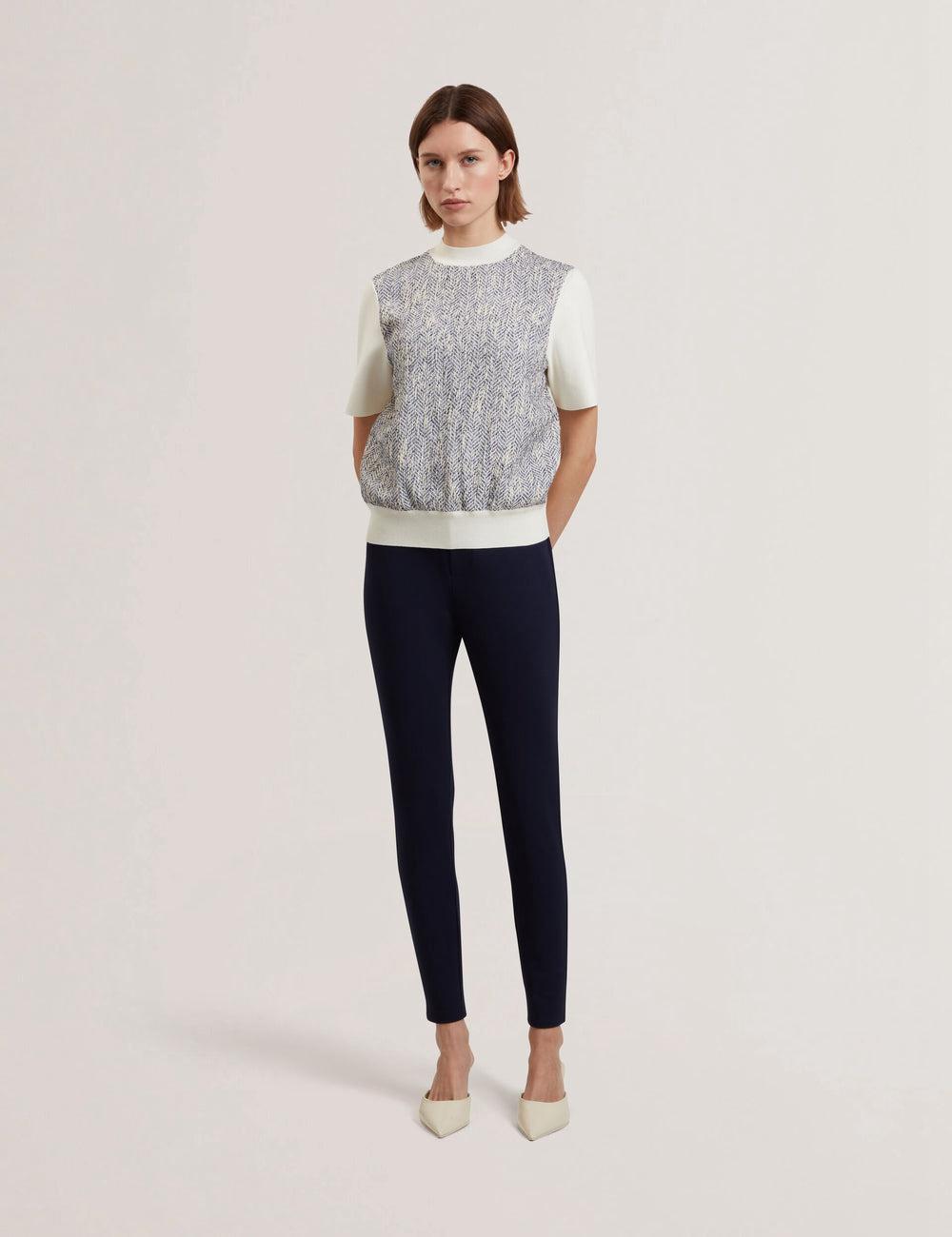 Ted Baker FELINDA - Fly Front Stretchy Broek Dames Donkerblauw | Belgium  405627-EXC